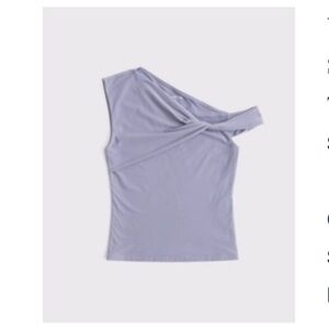 NEW! Abercrombie & Fitch Soft Matte Seamless Asymmetrical Top | Women’s Size M